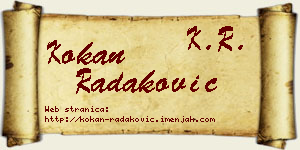 Kokan Radaković vizit kartica